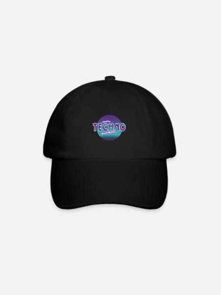 Techno - Baseballkappe - Schwarz/Schwarz