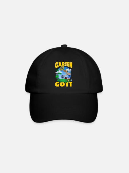 Garten Gott Sonnenblume no problem RAHMENLOS - Baseballkappe - Schwarz/Schwarz