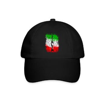 italia - Baseballkappe - Schwarz/Schwarz - Vorne
