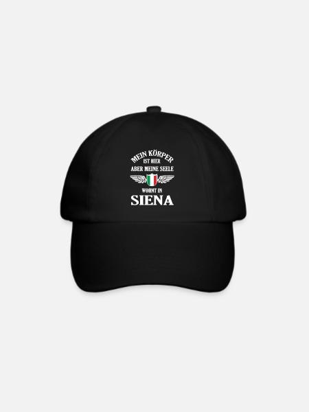 Siena Herzschlag – Toskana-Träume in der Seele - Baseballkappe - Schwarz/Schwarz