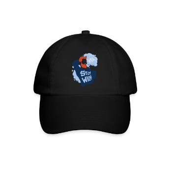 Vaperguy mit wildem Lifestyle - Baseballkappe - Schwarz/Schwarz - Vorne