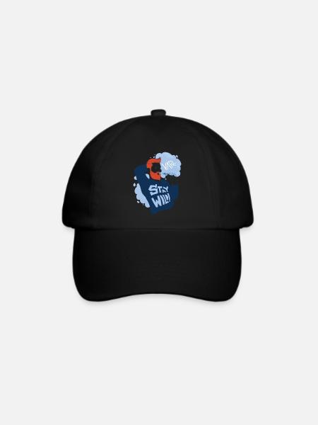 Vaperguy mit wildem Lifestyle - Baseballkappe - Schwarz/Schwarz