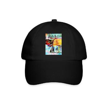 Sommer am See - Baseballkappe - Schwarz/Schwarz - Vorne