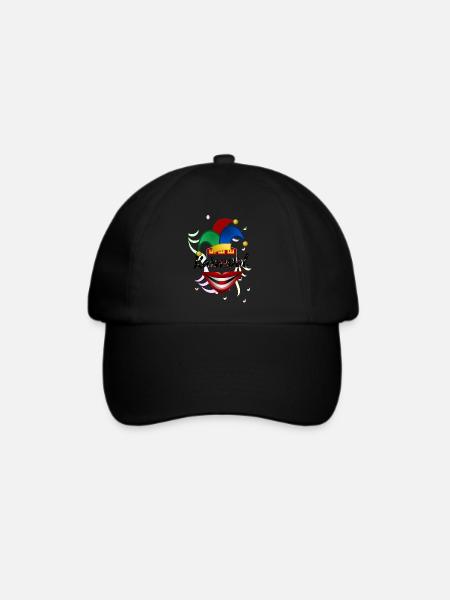 Karneval - Baseballkappe - Schwarz/Schwarz