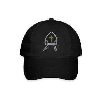 Papstmütze - Baseballkappe - Schwarz/Schwarz - Vorne
