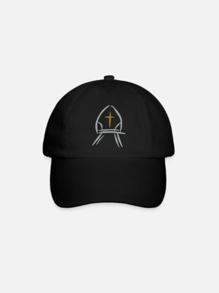 Papstmütze - Baseballkappe - Schwarz/Schwarz