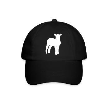 Lamm - Baseballkappe - Schwarz/Schwarz - Vorne