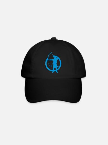 Bogenschießen Bogenschießen Logo Bogenschütze 9 - Baseballkappe - Schwarz/Schwarz