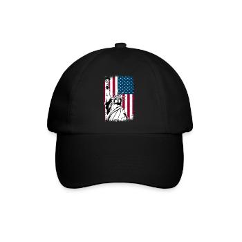 Freiheitsstatue Amerika - Baseballkappe - Schwarz/Schwarz - Vorne