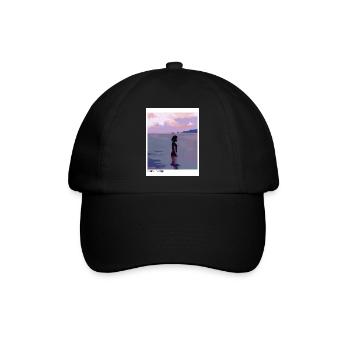 Sommerabende am Meer - Baseballkappe - Schwarz/Schwarz - Vorne