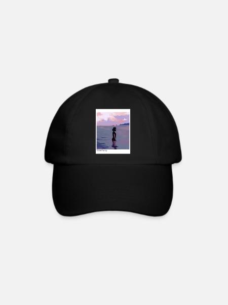 Sommerabende am Meer - Baseballkappe - Schwarz/Schwarz
