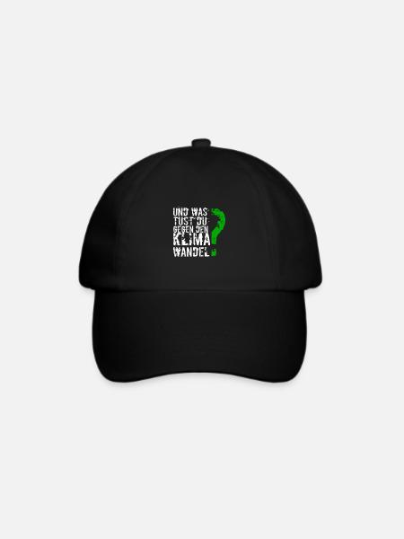 Klimawandel - Baseballkappe - Schwarz/Schwarz