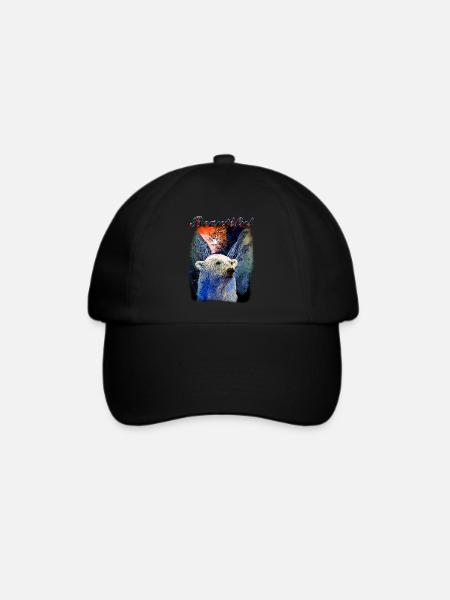 Wunderschöner Eisbär - Baseballkappe - Schwarz/Schwarz