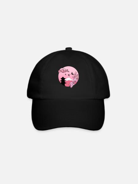 Sakura Cherry Blosseom Pink - Baseballkappe - Schwarz/Schwarz