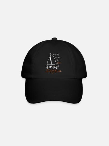 Mir reicht´s ich geh Segeln Segelboot Meer - Baseballkappe - Schwarz/Schwarz