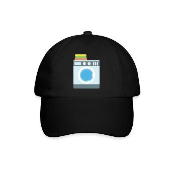 Waschmaschine - Baseballkappe - Schwarz/Schwarz - Vorne