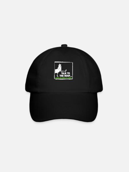 Sprich mit dem Huf - Baseballkappe - Schwarz/Schwarz