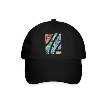 Muster Pastell Farben - Muster Abstrakt Ornament - Baseballkappe - Schwarz/Schwarz - Vorne