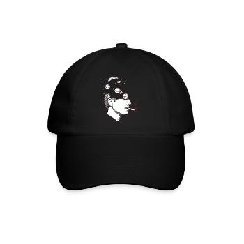 Space in a Man - Baseballkappe - Schwarz/Schwarz - Vorne