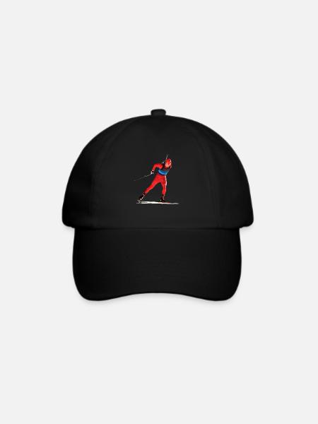 Biathlon - Baseballkappe - Schwarz/Schwarz