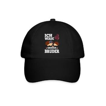 Großer Bruder - Ich werde großer Bruder - Baseballkappe - Schwarz/Schwarz - Vorne