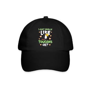 Tukan Vogel Toucan - Baseballkappe - Schwarz/Schwarz - Vorne