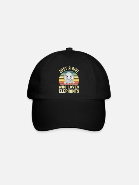 Elefant Elefanten - Baseballkappe - Schwarz/Schwarz