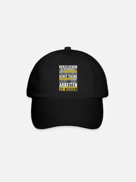 Abschiedsgeschenk Jobwechsel Kollege - Baseballkappe - Schwarz/Schwarz