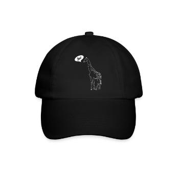 Ja mit Giraffe lustiger Comic für Ja-sager - Baseballkappe - Schwarz/Schwarz - Vorne