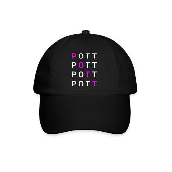 POTT - Baseballkappe - Schwarz/Schwarz - Vorne