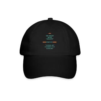 Bekloppt - Baseballkappe - Schwarz/Schwarz - Vorne