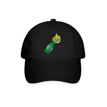 Molotowcocktail. Ukrainischer Kampf. UA-Symbol. - Baseballkappe - Schwarz/Schwarz - Vorne