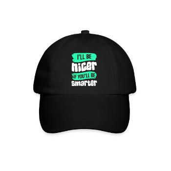 Sarkasmus Komisch Ironie - Baseballkappe - Schwarz/Schwarz - Vorne