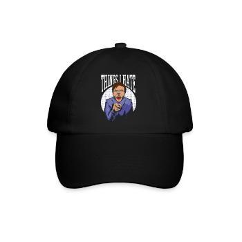 Dinge die ich hasse Dich Menschen Misanthrop Hass - Baseballkappe - Schwarz/Schwarz - Vorne