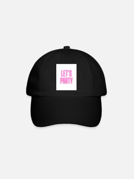 Let's Party - Baseballkappe - Schwarz/Schwarz