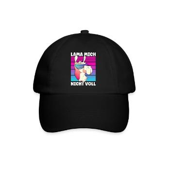 Lama mich nicht voll Lama Spruch Alpaka Sprüche - Baseballkappe - Schwarz/Schwarz - Vorne