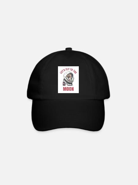 Dog Astronaut - Baseballkappe - Schwarz/Schwarz
