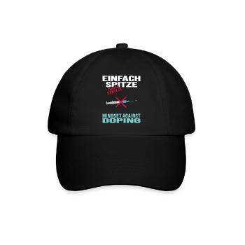 antidoping dopamin no doping teamplay mindset - Baseballkappe - Schwarz/Schwarz - Vorne