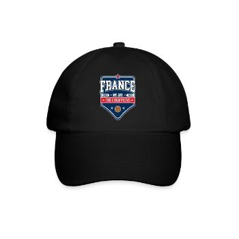 Französischer Fußballmeister | Neuer Emblem-Stil - Baseballkappe - Schwarz/Schwarz - Vorne
