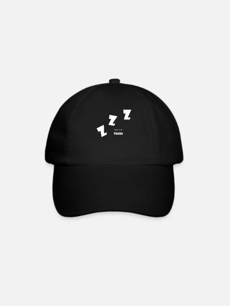 Schlafen ist meine Leidenschaft - Baseballkappe - Schwarz/Schwarz