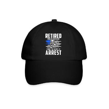 Polizei Sirene Inspektor - Baseballkappe - Schwarz/Schwarz - Vorne