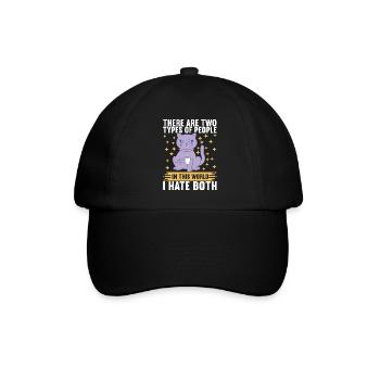 Misanthrop Sarkasmus - Baseballkappe - Schwarz/Schwarz - Vorne