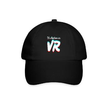 Es ist besser in VR - Virtual Reality - Baseballkappe - Schwarz/Schwarz - Vorne