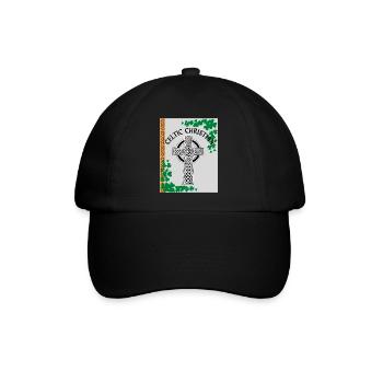 Keltische Christen - Baseballkappe - Schwarz/Schwarz - Vorne