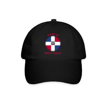 Boca Chica Dominikanische Republik - Baseballkappe - Schwarz/Schwarz - Vorne