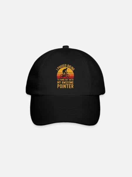 Radfahren und Pointer - Baseballkappe - Schwarz/Schwarz
