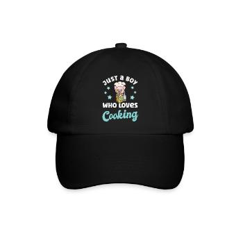 Koch Kochen - Baseballkappe - Schwarz/Schwarz - Vorne