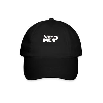 Warum ich - Baseballkappe - Schwarz/Schwarz - Vorne