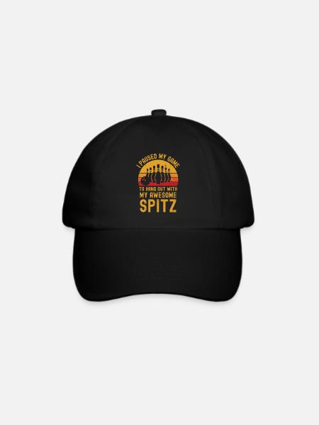 Bowling und Spitz - Baseballkappe - Schwarz/Schwarz