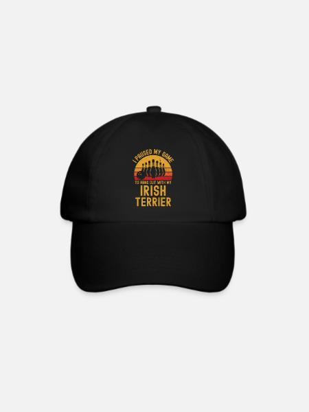 Bowling und Irish-Terrier - Baseballkappe - Schwarz/Schwarz